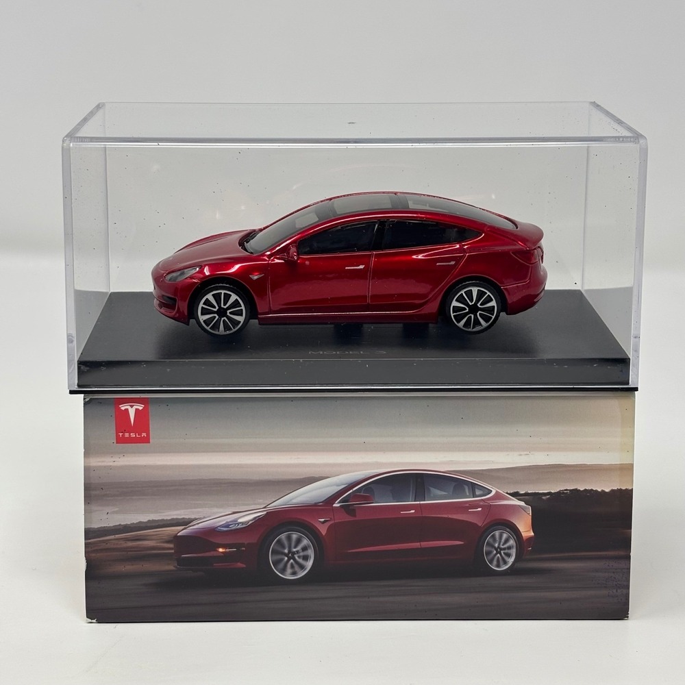 Tesla Model 3 1:43 Dealer Promo Bburago Diecast Car Red